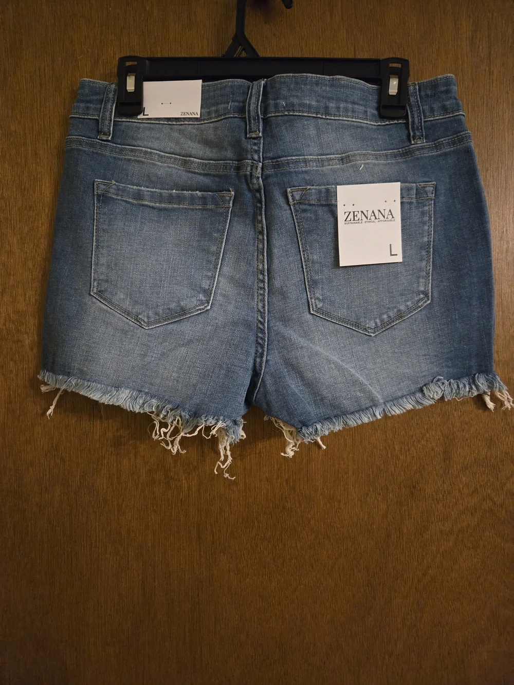 Zenana Distressed Denim Shorts